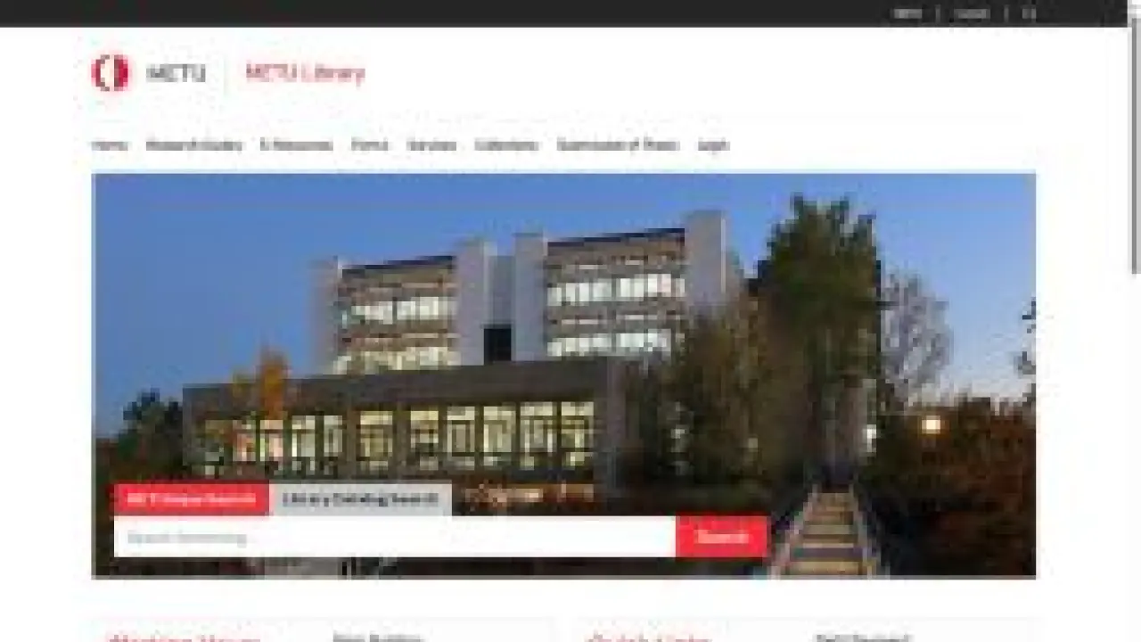 METU Library | Good libraries make us great!