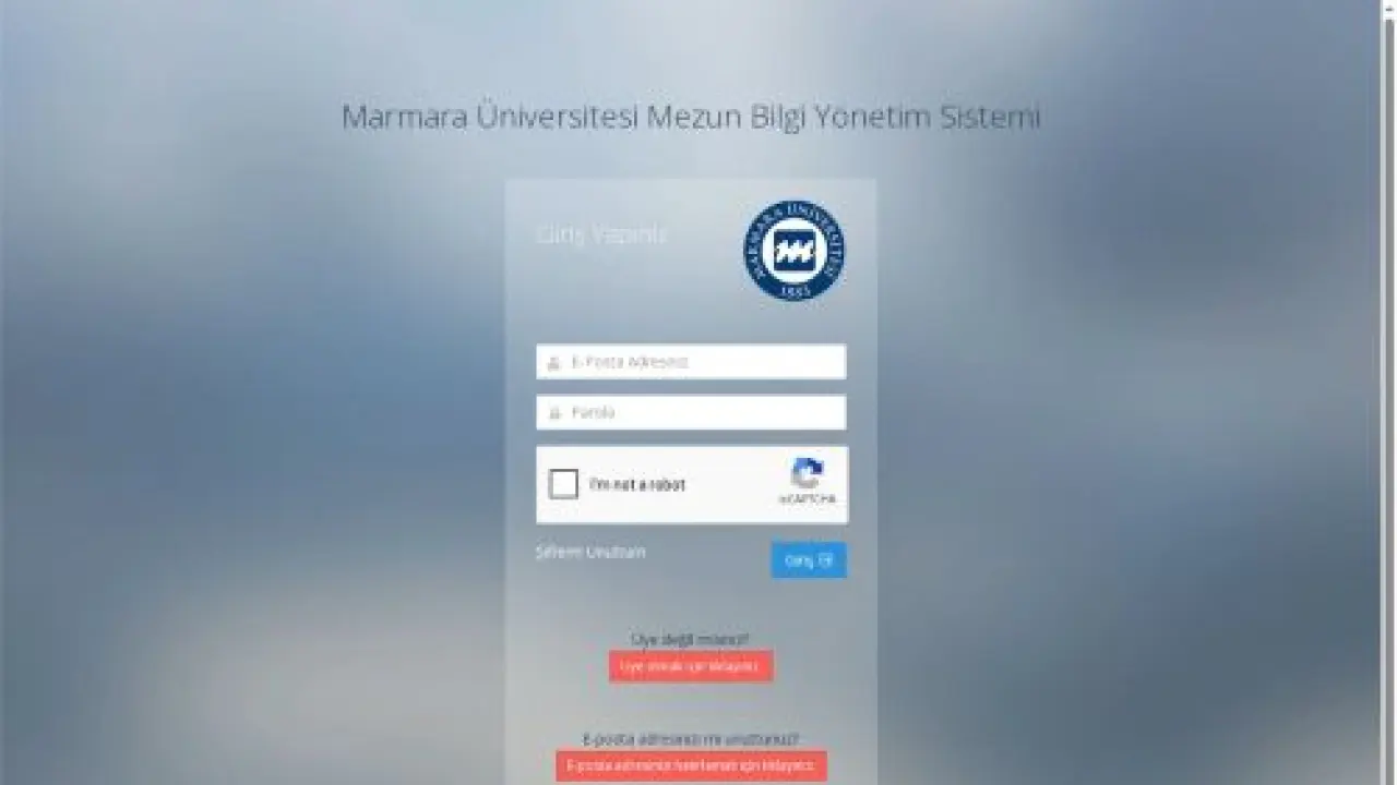 Marmara Üniversitesi Mezun Bilgi Yönetim Sistemi