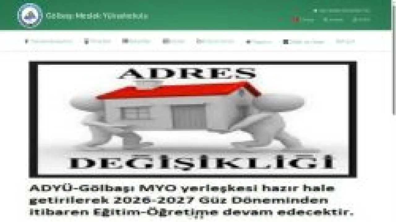 Gölbaşı Meslek Yüksekokulu | ADYÜ